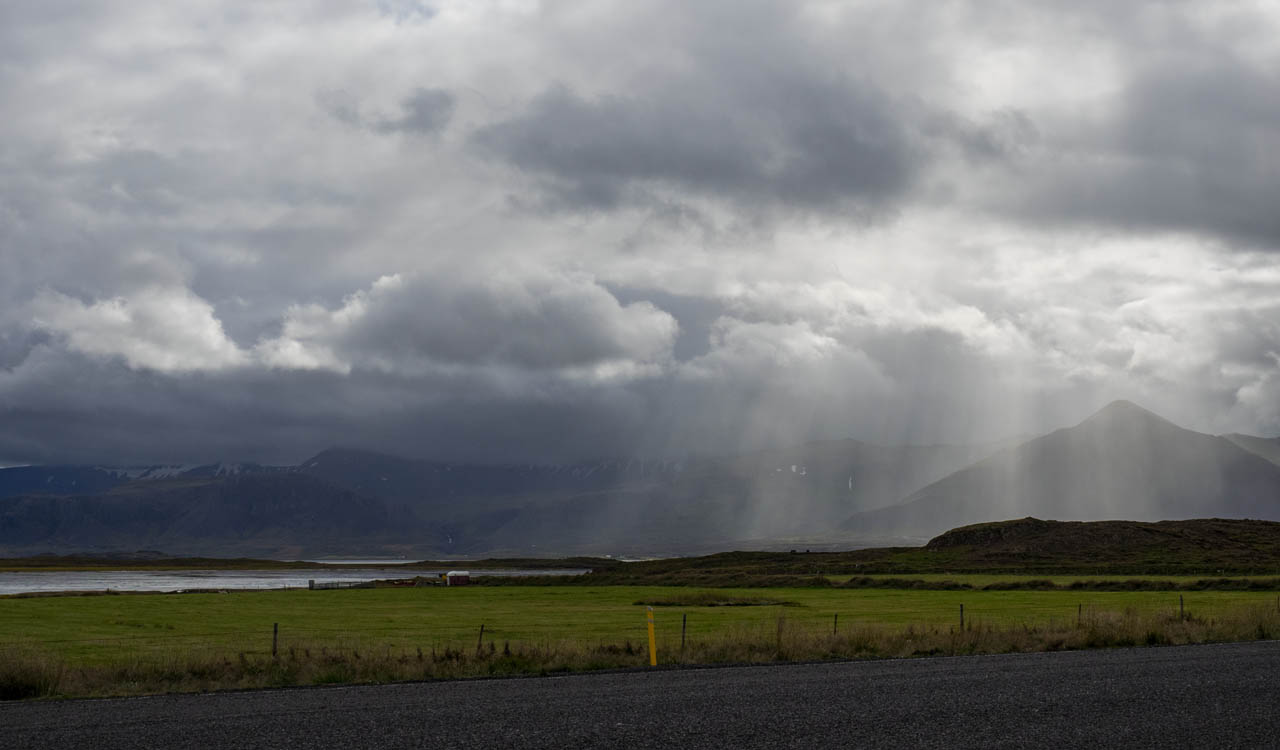 View from the road while we drove north from Reykjavik towards Snaefellsjoekull National Park