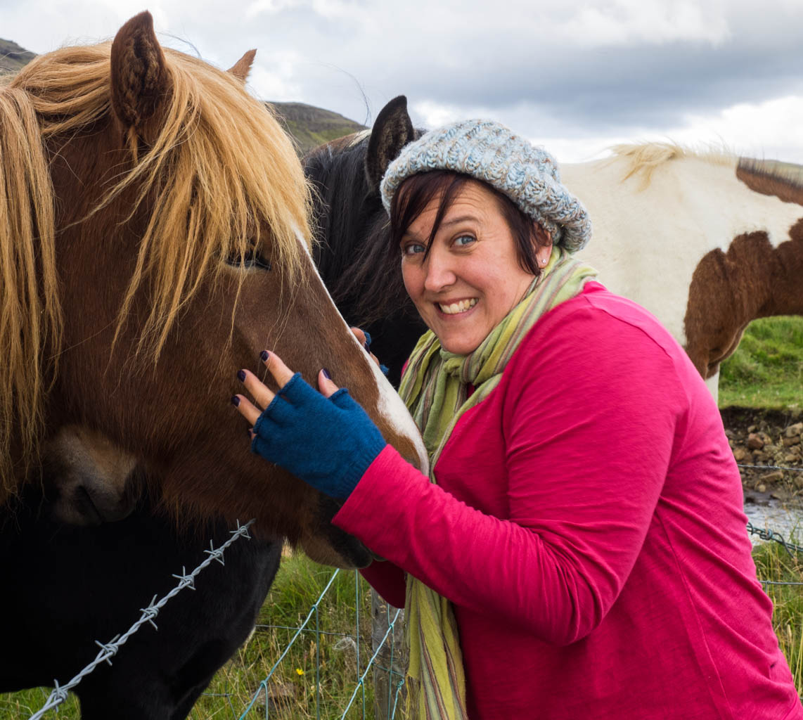 Neeley found some horses while we driving, and they were friendly!