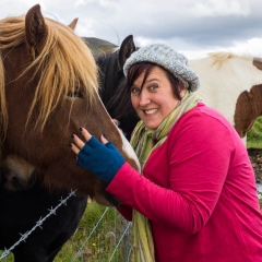 Neeley found some horses while we driving, and they were friendly!
