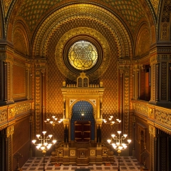 Details inside the Prague Spanish Synagogue