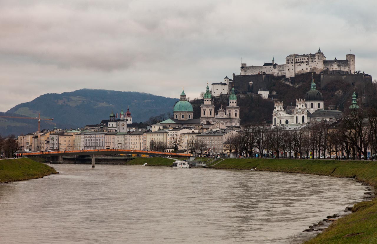 Hohensalzburg Castle from the river