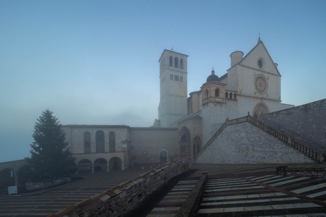 Basilica of Saint Francis of Assisi in the Fog